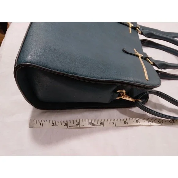 Dasein Handbag Large Satchel Shoulder Bag Purse with Matching Wristlet Teal - Picture 13 of 16